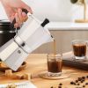 RAINBEAN Stovetop Espresso Maker 180ml For 3 Cups Espresso, Italian Moka Pot Coffee Maker, For Coffee Latte Mocha Cappuccino Macchiato Cuban Cafe Make