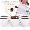 RAINBEAN Stovetop Espresso Maker 180ml For 3 Cups Espresso, Italian Moka Pot Coffee Maker, For Coffee Latte Mocha Cappuccino Macchiato Cuban Cafe Make